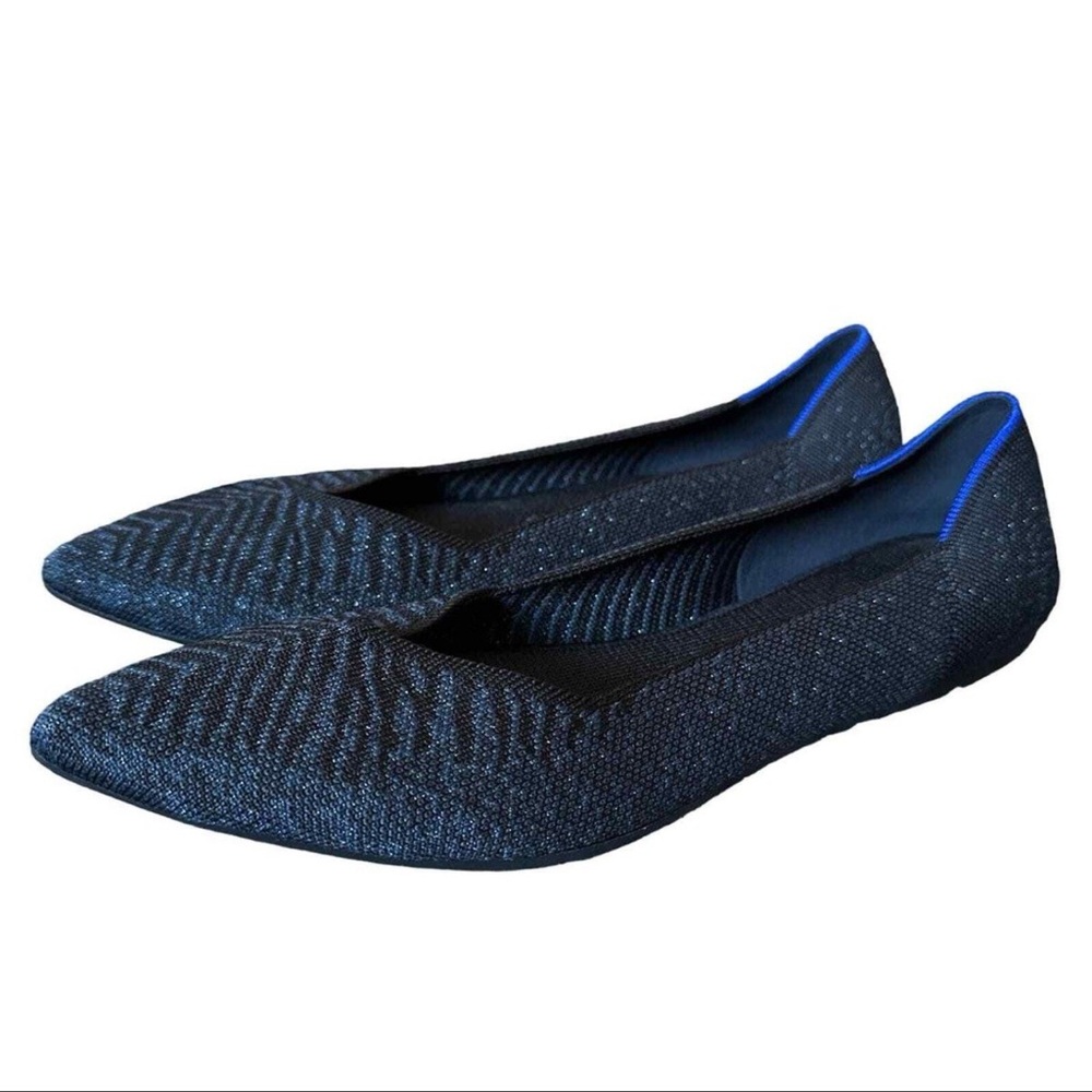 Rothy's Black Flats Sleek Pointed Toe Design